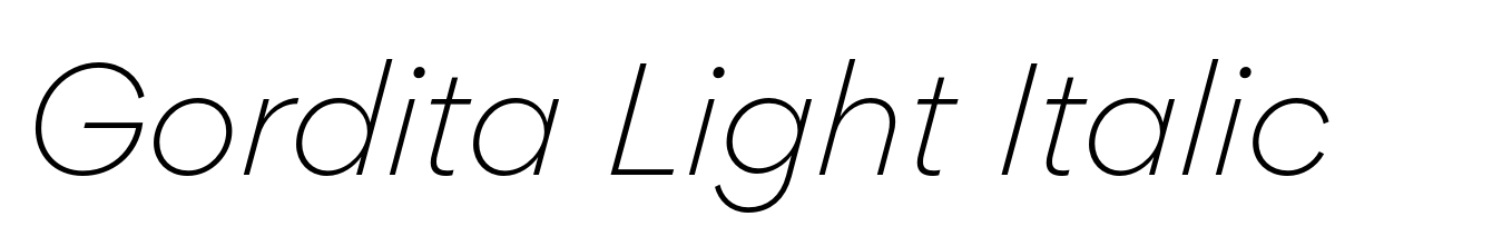 Gordita Light Italic